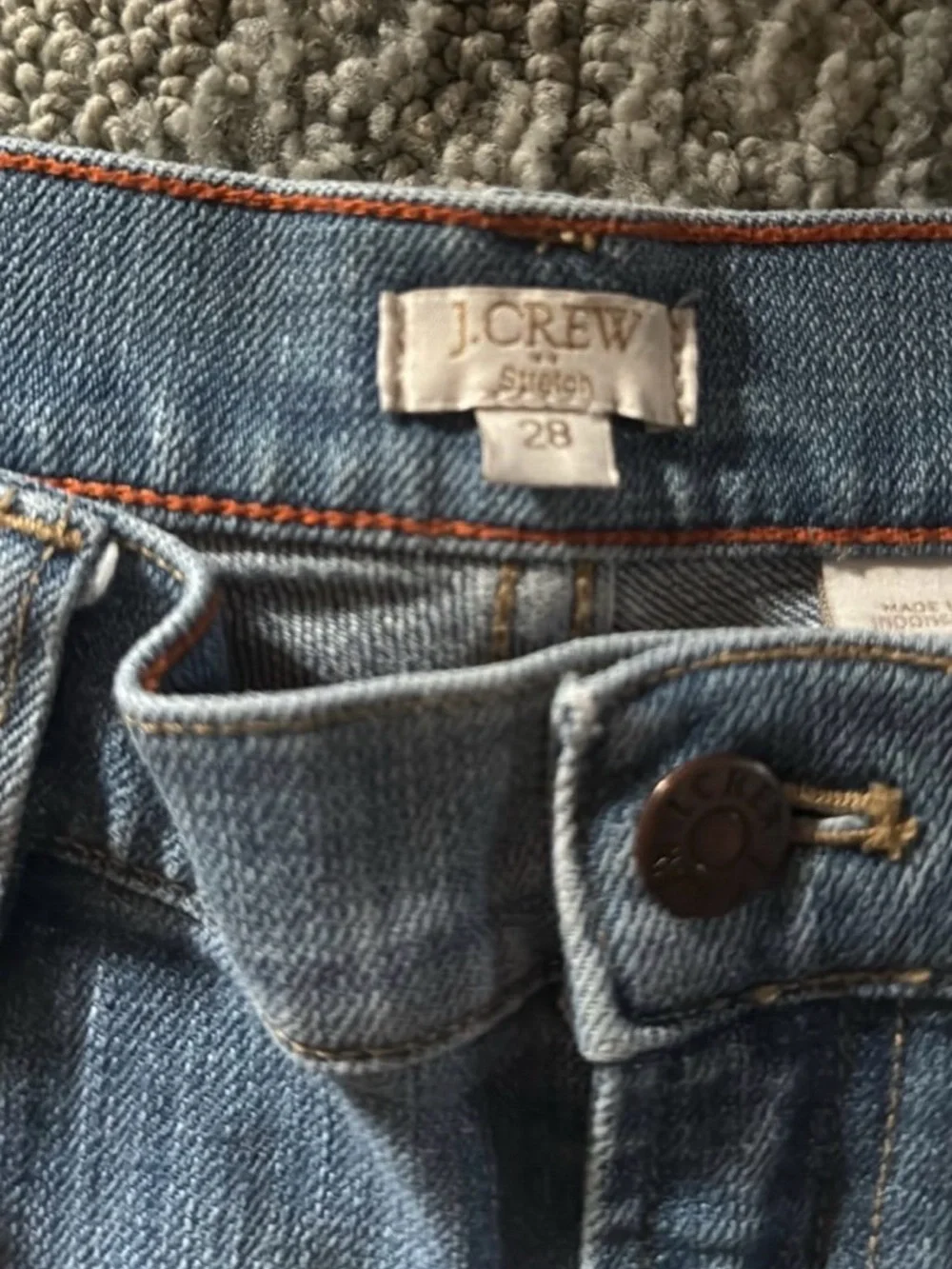 J. Crew Skinny Jeans in Faded Blue Wash